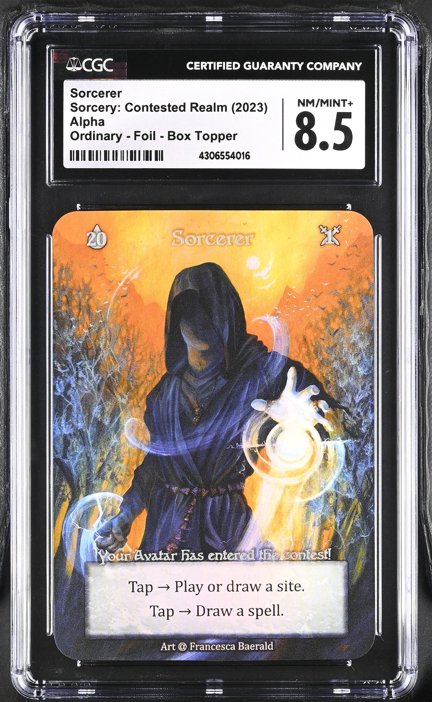 CGC 8.5 - Sorcerer Box Topper (Ordinary Foil) Alpha - Sorcery