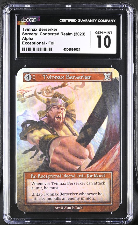 CGC 10 GEM MINT - Tvinnax Berserker (Exceptional Foil) Alpha - Sorcery