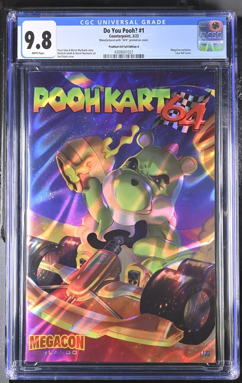 CGC 9.8 - Do You Pooh? #1 - Poohkart 64 - MegaCon Exclusive - Foil Edition A - Lava foil cover - AP4 - Comic