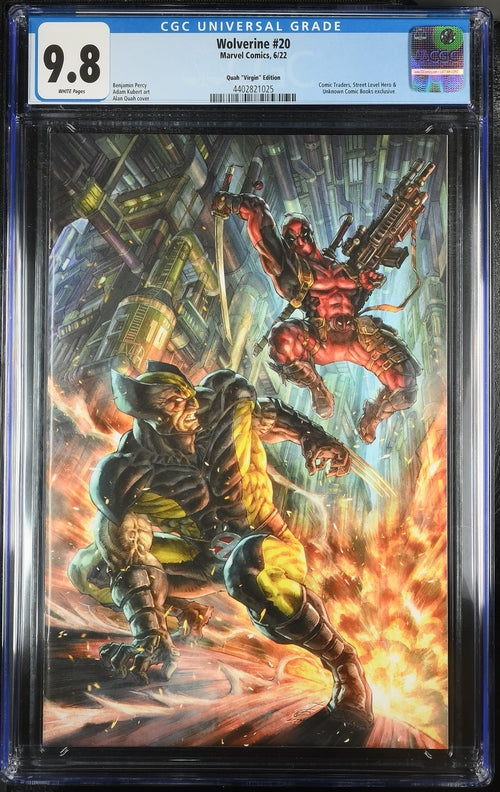 CGC 9.8 - Wolverine #20 (Deadpool) - 6/22 - Quah "Virgin" Edition - Unknown Comic Books Exclusive - Comic