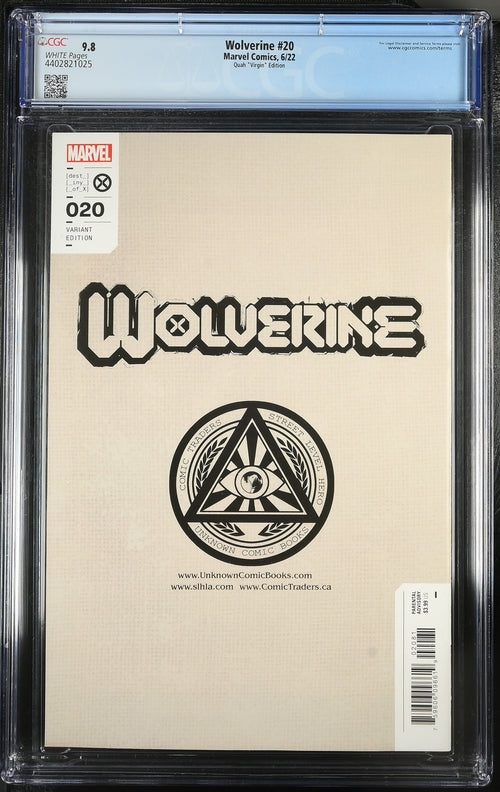 CGC 9.8 - Wolverine #20 (Deadpool) - 6/22 - Quah "Virgin" Edition - Unknown Comic Books Exclusive - Comic