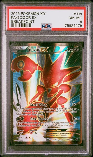 PSA 8 - Scizor EX 119/122 Breakpoint - Pokemon