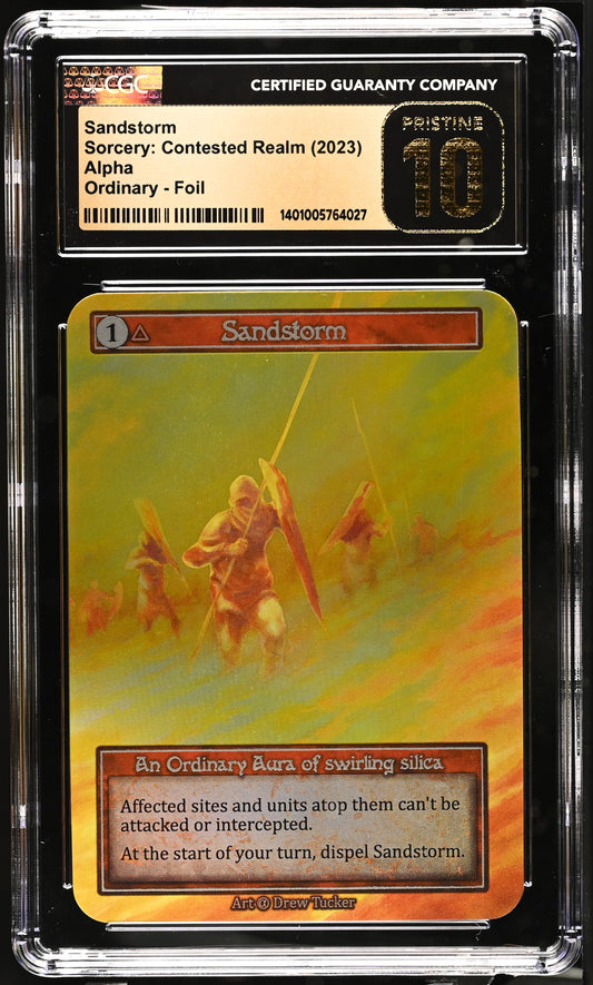 CGC 10 PRISTINE - Sandstorm (Ordinary Foil) Alpha - Sorcery