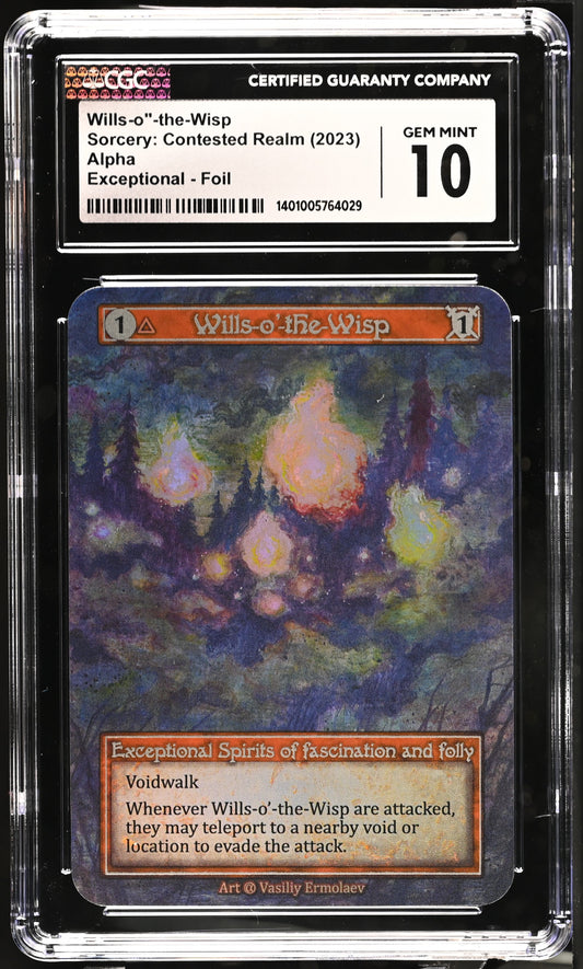 CGC 10 GEM MINT - Wills-o'-the-Wisp (Exceptional Foil) Alpha - Sorcery