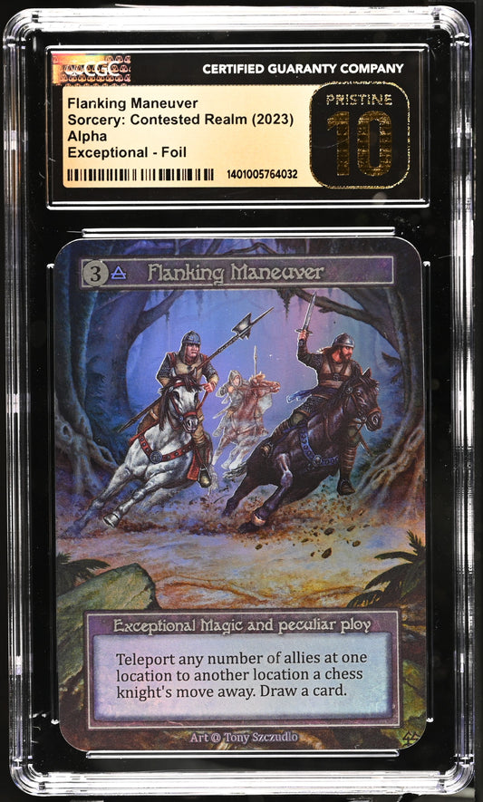 CGC 10 PRISTINE - Flanking Maneuver (Exceptional Foil) Alpha - Sorcery