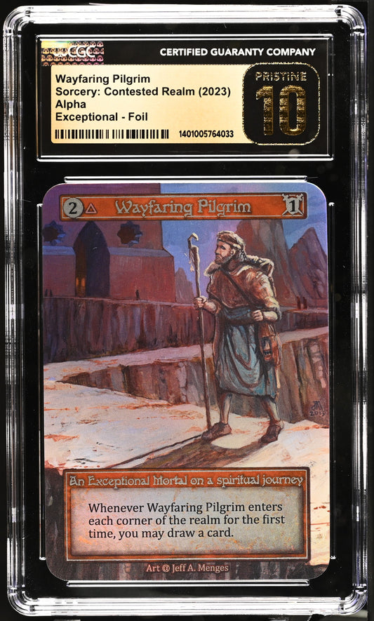 CGC 10 PRISTINE - Wayfaring Pilgrim (Exceptional Foil) Alpha - Sorcery