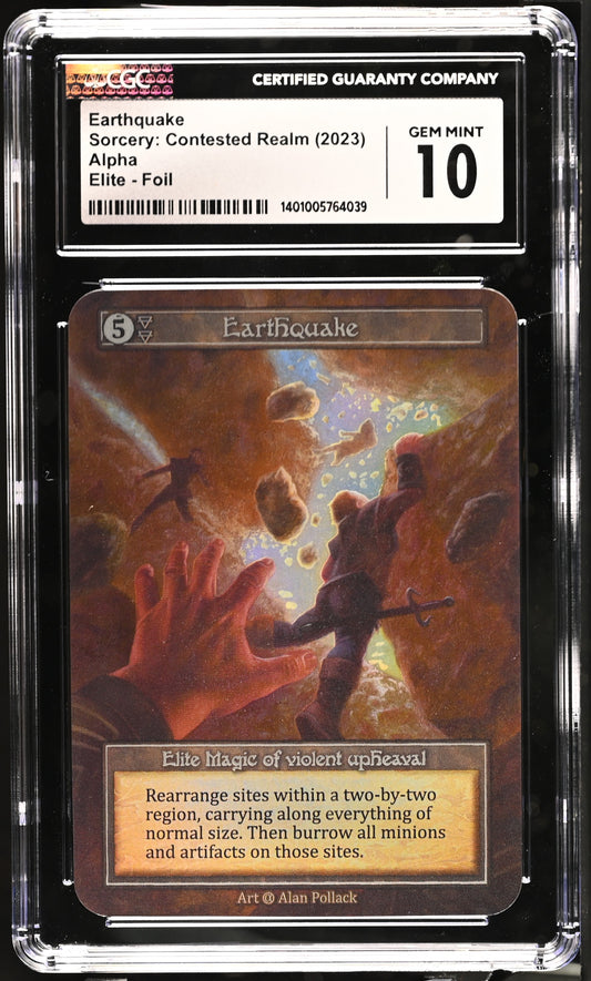 CGC 10 GEM MINT - Earthquake (Elite Foil) Alpha - Sorcery