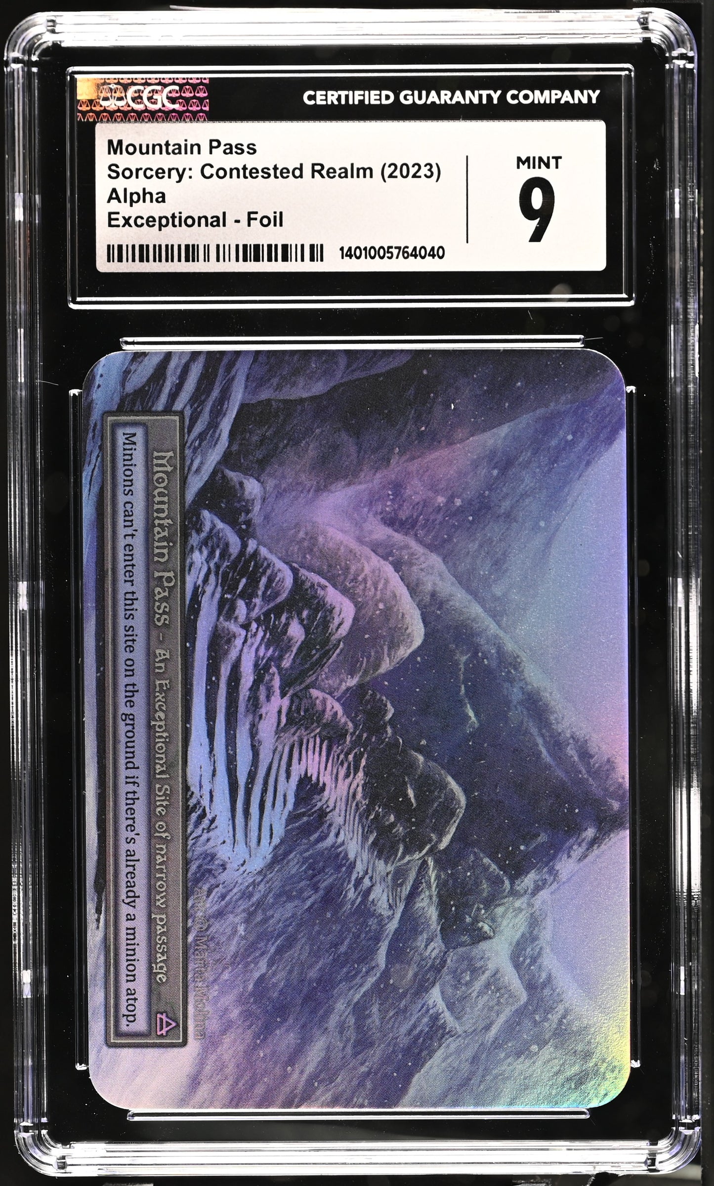 CGC 9 - Mountain Pass (Exceptional Foil) Alpha - Sorcery