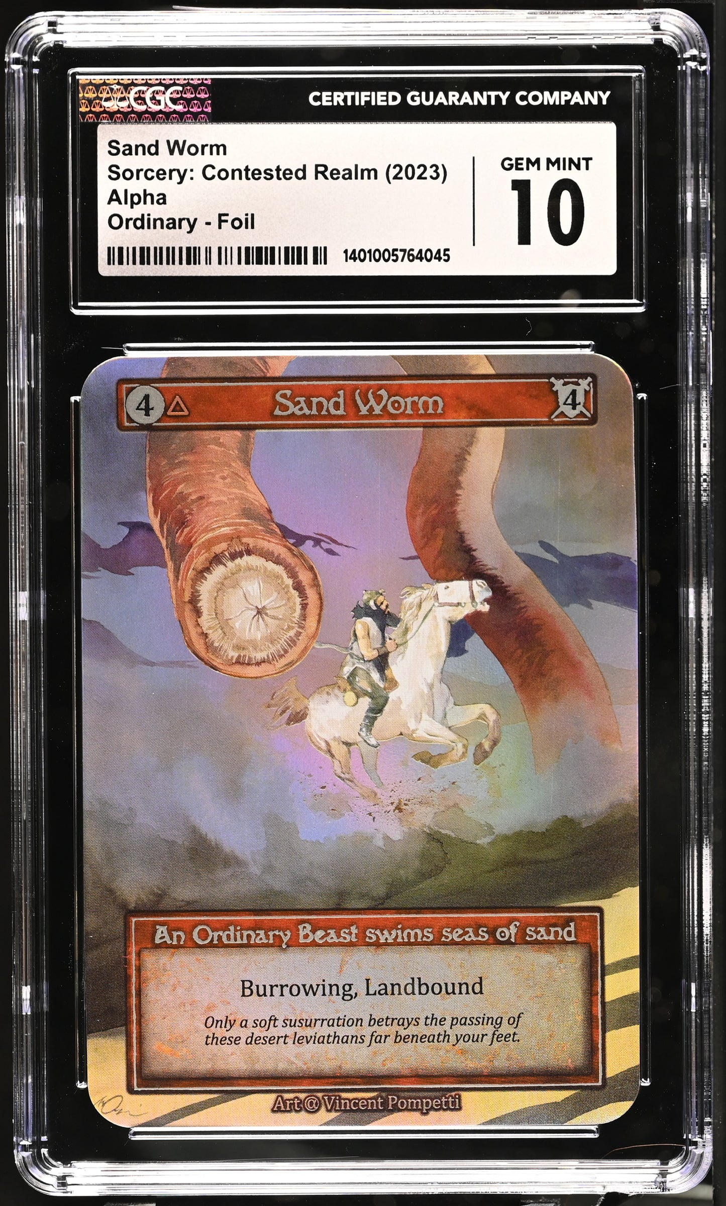 CGC 10 GEM MINT - Sand Worm (Ordinary Foil) Alpha - Sorcery