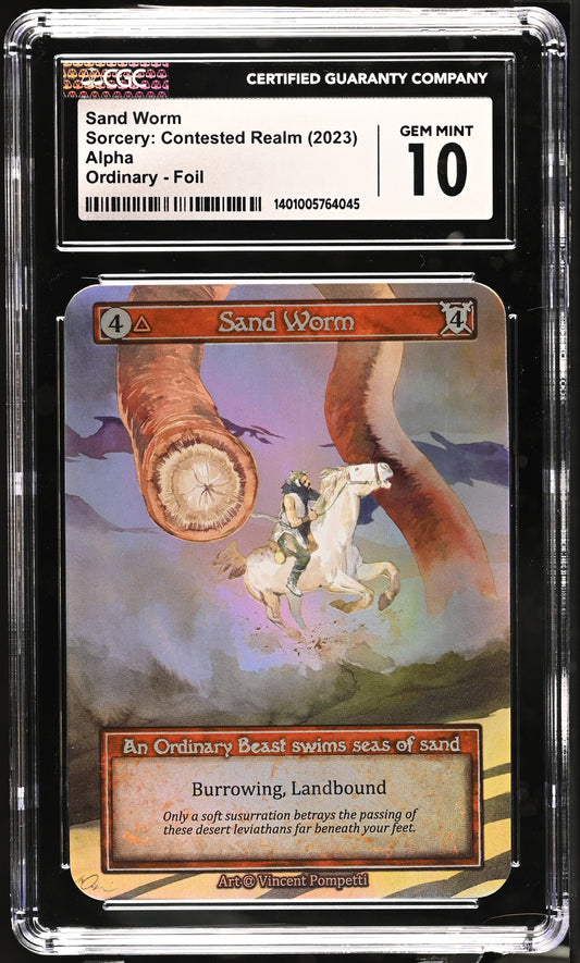 CGC 10 GEM MINT - Sand Worm (Ordinary Foil) Alpha - Sorcery