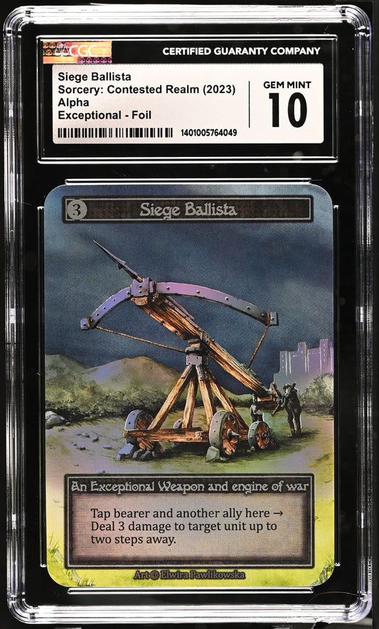 CGC 10 GEM MINT - Siege Ballista (Exceptional Foil) Alpha - Sorcery