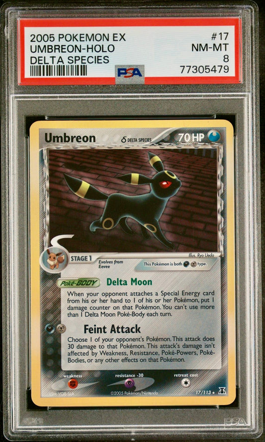 PSA 8 - Umbreon 17/113 EX Delta Species - Pokemon