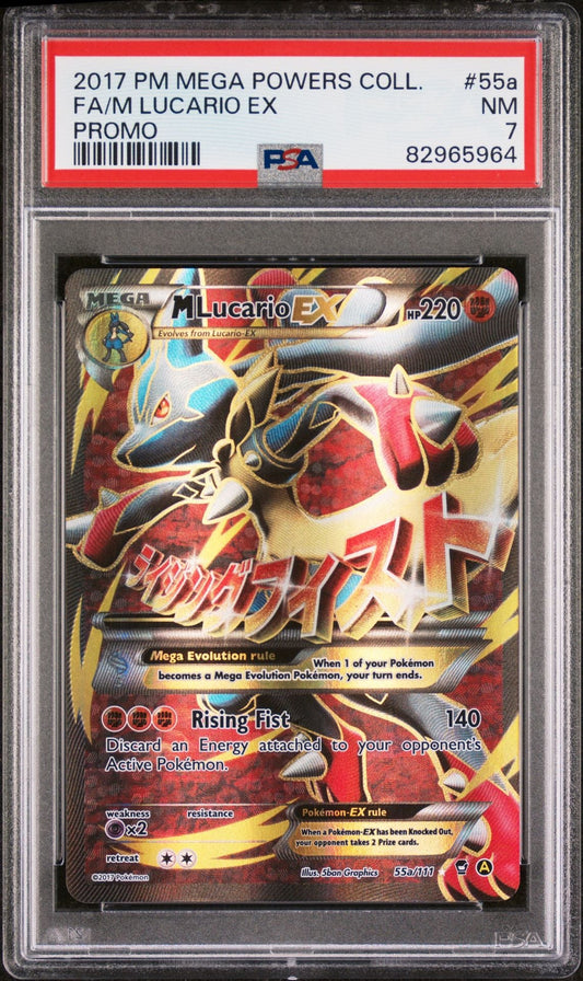 PSA 7 - M Lucario EX 55a/111 XY Mega Powers Collection Promo - Pokemon