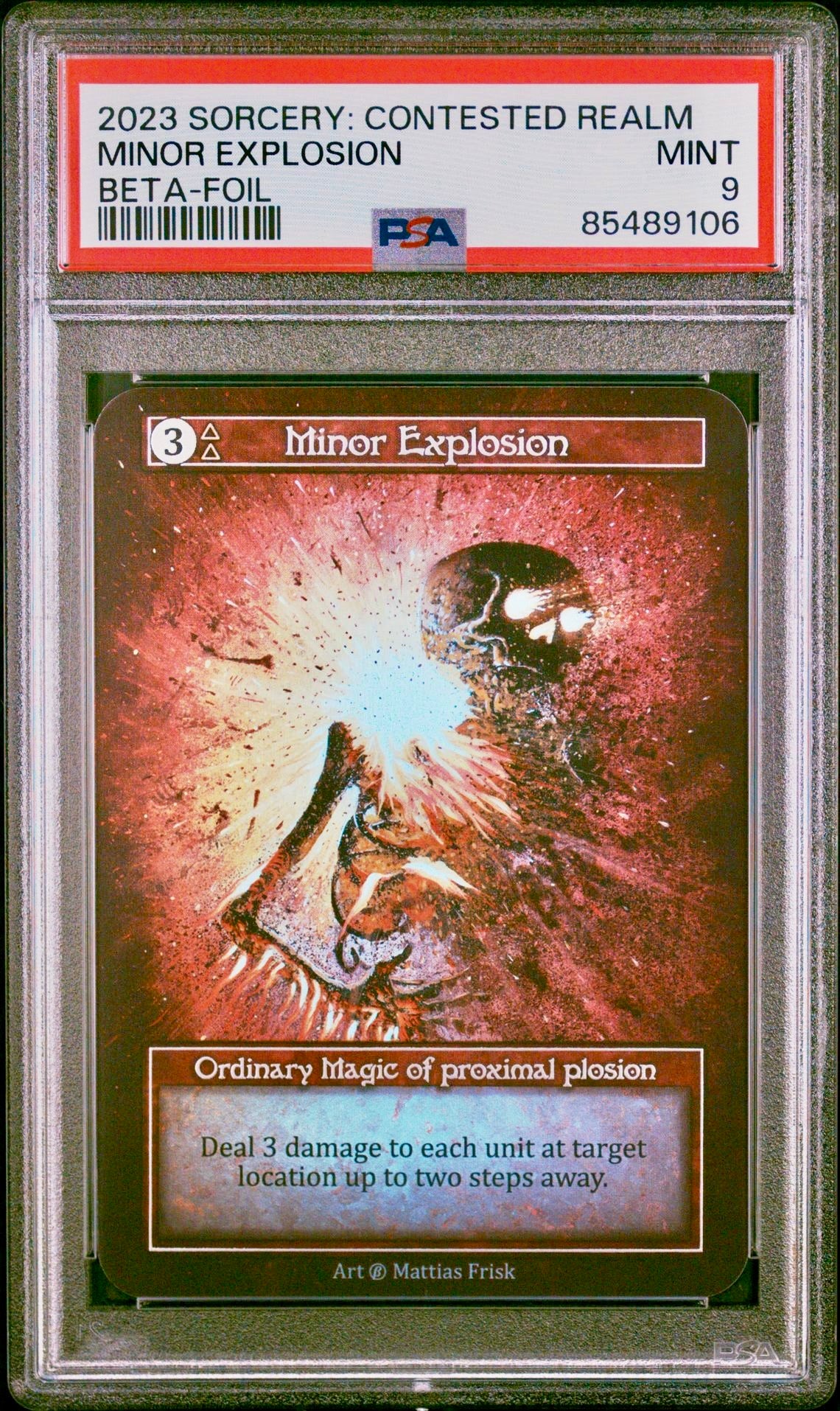 PSA 9 - Minor Explosion (Ordinary Foil) Beta - Sorcery