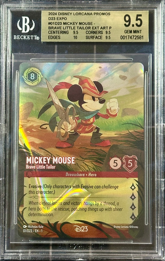 BGS 9.5 - Mickey Mouse Brave Little Tailor 01/D23 Collection Promo - Disney Lorcana