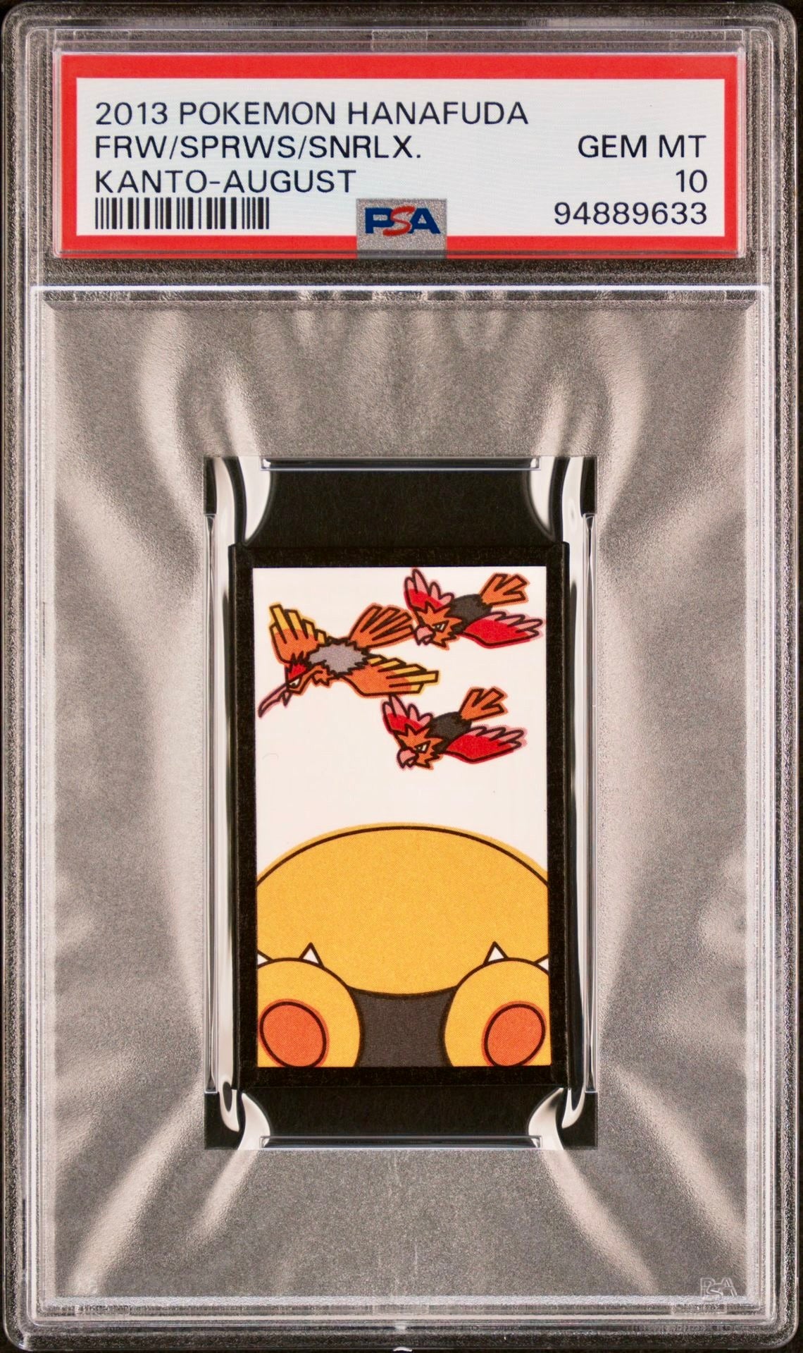 PSA 10 - Snorlax/Fearow/Spearow 2013 Hanafuda Kanto August - Pokemon