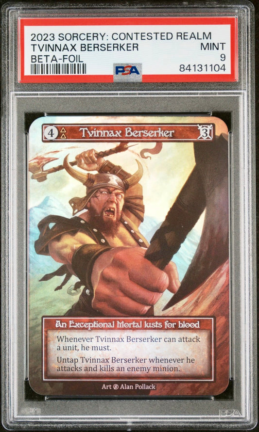 PSA 9 - Tivinnax Berserker (Exceptional Foil) Beta - Sorcery