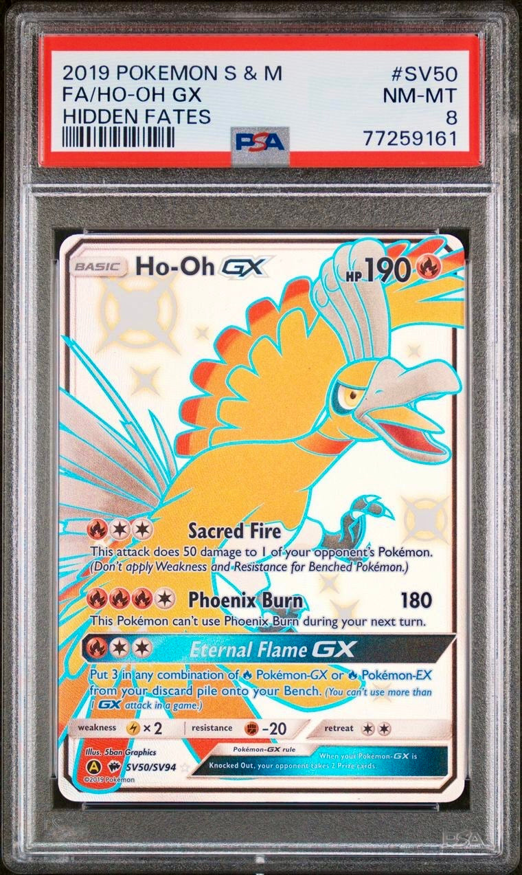 PSA 8 - Ho-Oh GX SV50/SV94 S&M Hidden Fates - Pokemon