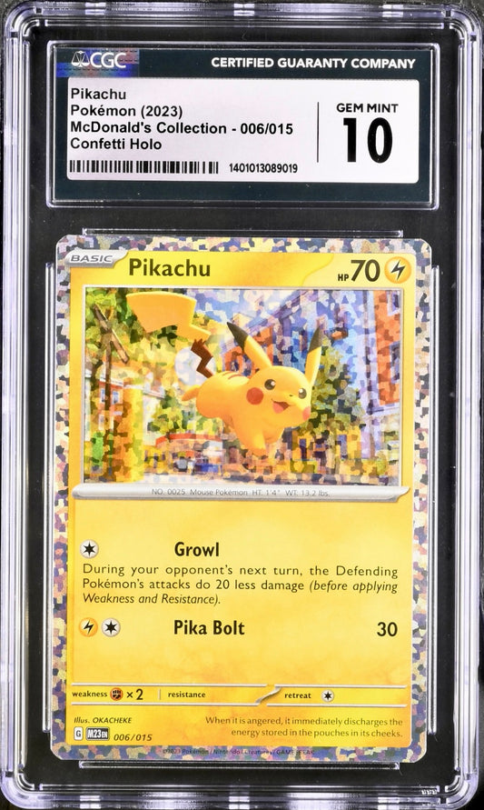 CGC 10 - Pikachu Holo 006/015 2023 McDonald’s Collection - Pokemon