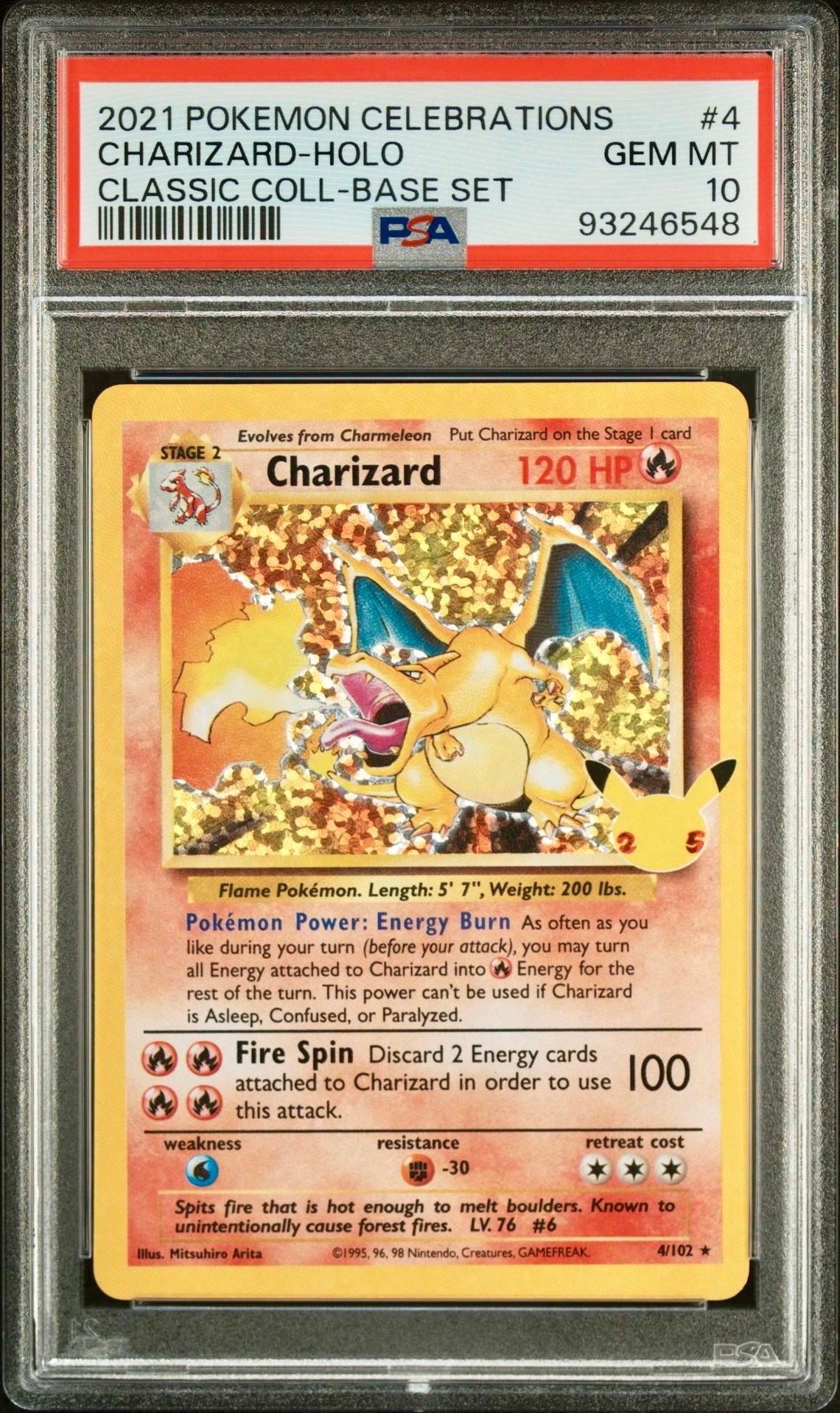 PSA 10 - Charizard 4/102 SWSH Celebrations Classic Collection - Pokemon