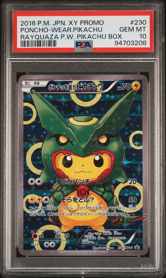 PSA 10 - Rayquaza Poncho-Wearing Pikachu 230/XY-P Promo - Pokemon