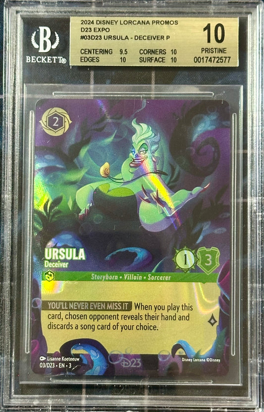 BGS 10 - Ursula Deceiver 03/D23 Collection Promo - Disney Lorcana