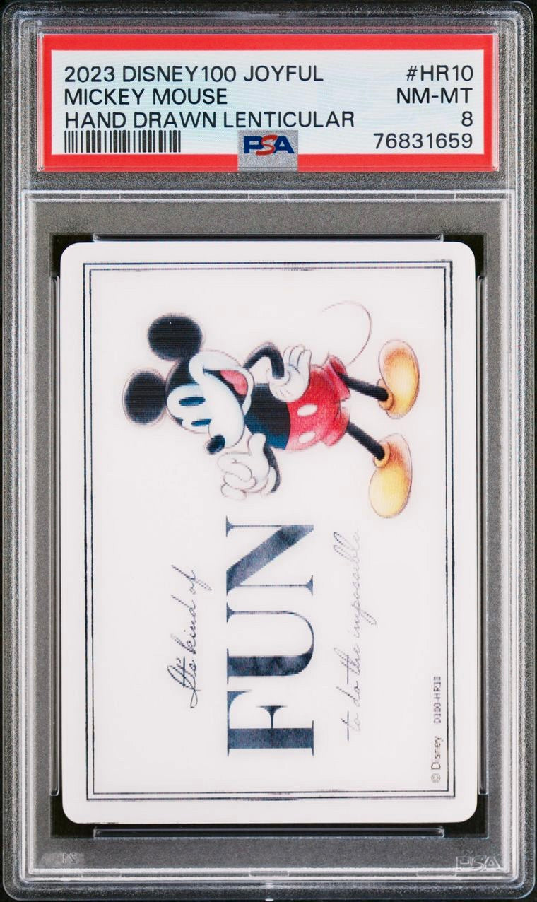 PSA 8 - Mickey Mouse Hand Drawn Lenticular HR10 Card Fun Joyful Disney 100