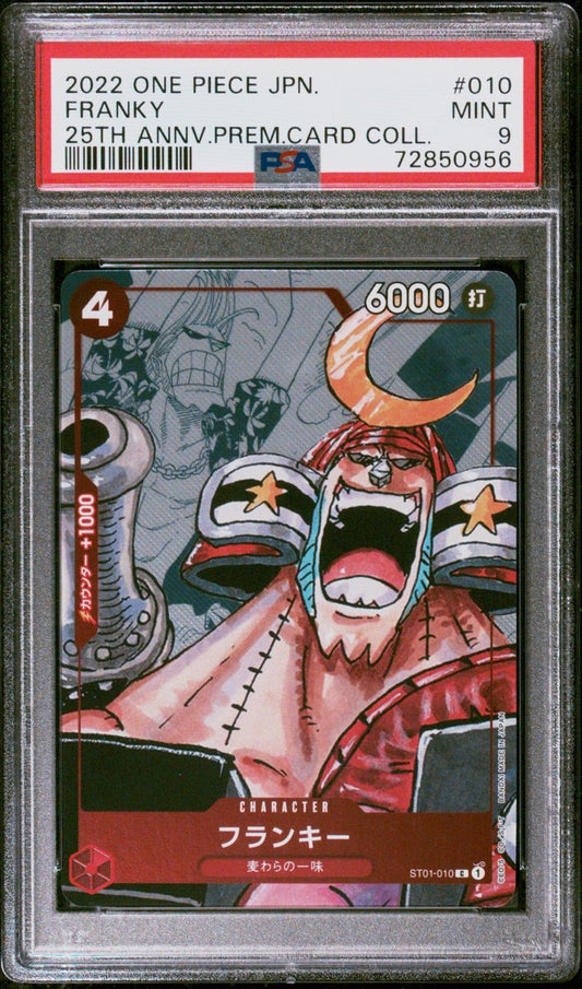 PSA 9 - Franky ST01-010 25th Anniversary Collection - One Piece