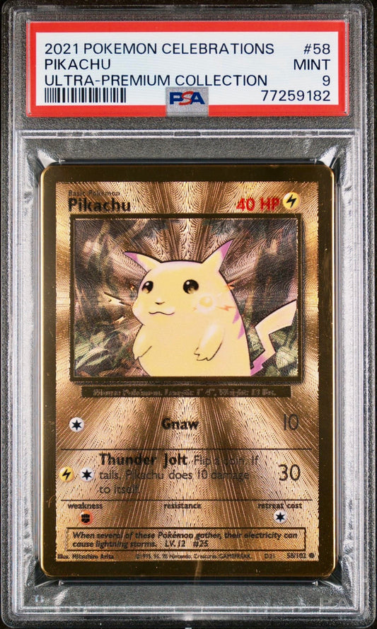 PSA 9 - Metal Pikachu 48/102 SWSH Celebrations Ultra Premium Collection - Pokemon