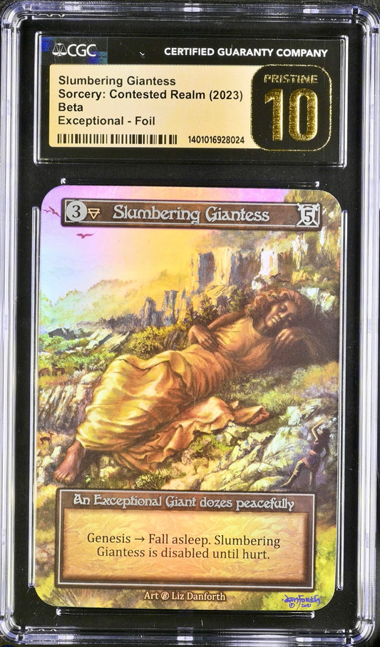 CGC 10 PRISTINE -  Slumbering Giants (Exceptional Foil) Beta - Sorcery