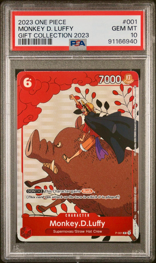 PSA 10 - Monkey D. Luffy P-001 Gift Collection 2023 - One Piece