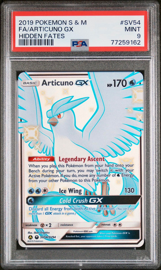 PSA 9 - Articuno GX SV54/SV94 S&M Hidden Fates - Pokemon