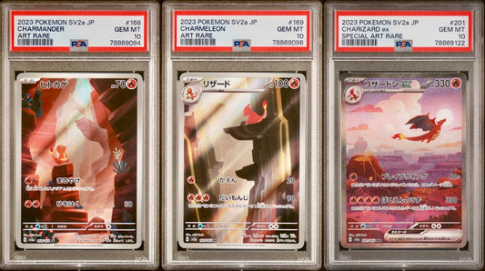 PSA 10 - Charizard ex Charmander Charmeleon 168 169 201 SV2a Japanese 151 - Pokemon