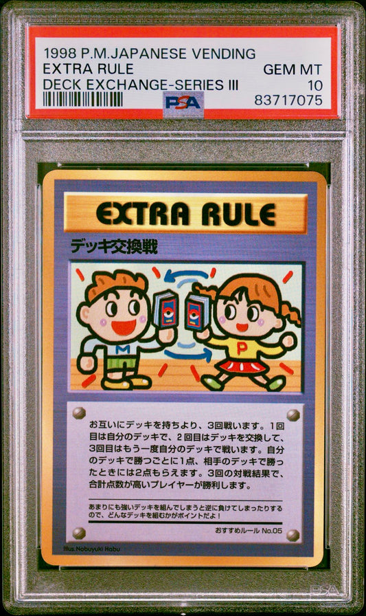 PSA 10 - Extra Rule Deck Exchange Japanese Vending Series 3 - Pokemon