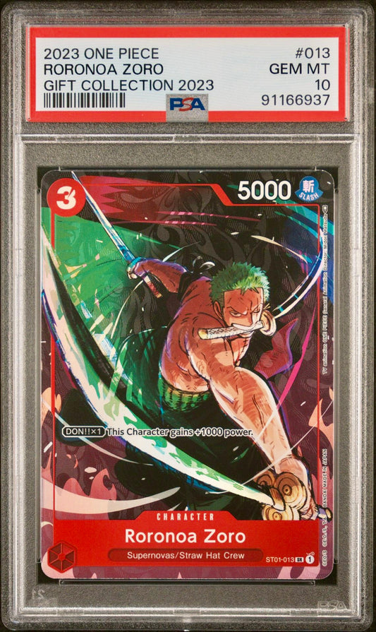 PSA 10 - Roronoa Zoro ST01-013 Gift Collection 2023 - One Piece