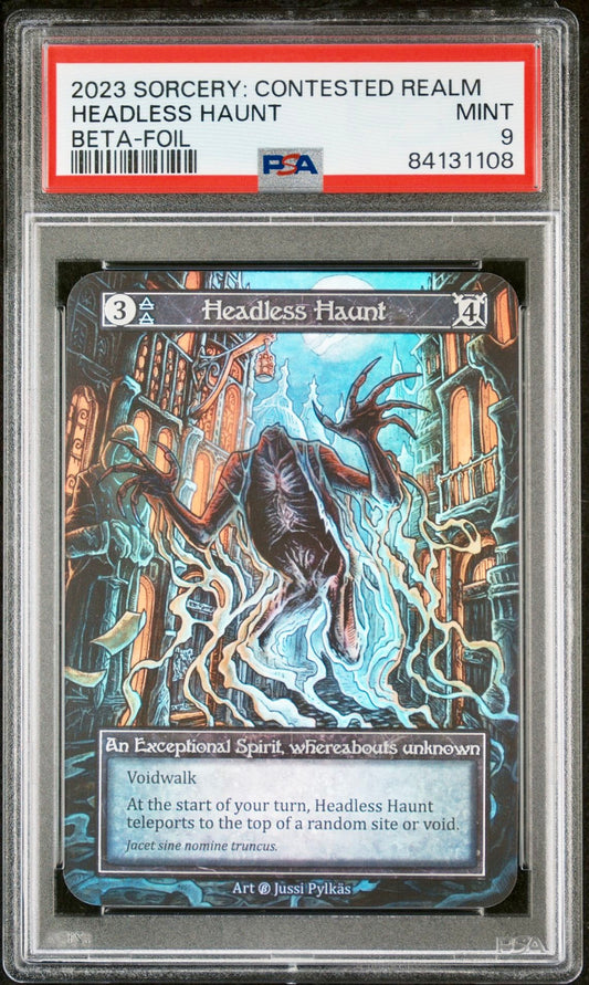 PSA 9 - Headless Haunt (Exceptional Foil) Beta - Sorcery