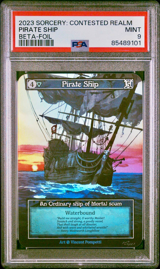 PSA 9 - Pirate Ship (Ordinary Foil) Beta - Sorcery