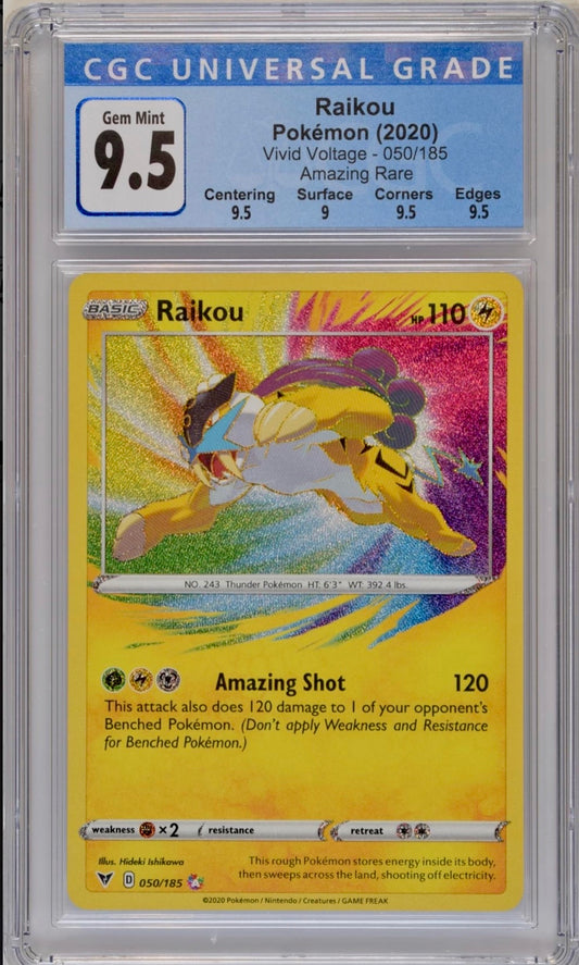 CGC 9.5 - Raikou 050/185 SWSH Vivid Voltage  - Pokemon