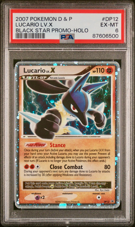 PSA 6 - Lucario Lv.X DP12 Black Star Promo - Pokemon