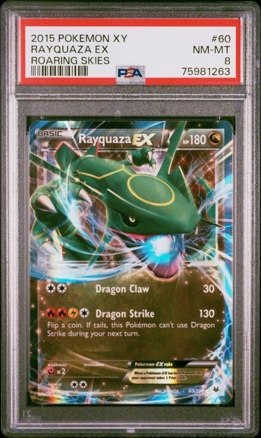 PSA 8 - Rayquaza EX 60/108 Roaring Skies - Pokemon