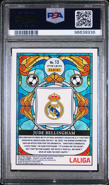 PSA 10 - Jude Bellingham 2023-24 #13 Select Stained Glass Case Hit