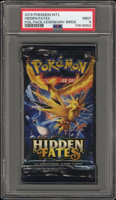 PSA 9 - Hidden Fates Foil Pack Legendary Birds - Pokemon