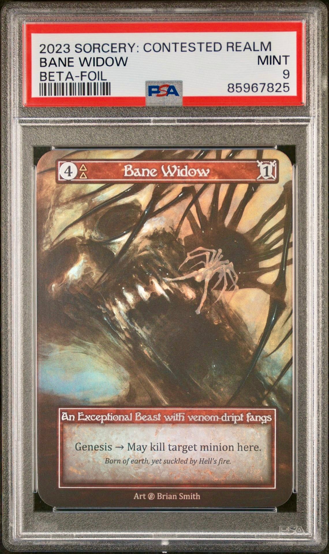 PSA 9 - Bane Widow (Exceptional Foil) Beta - Sorcery