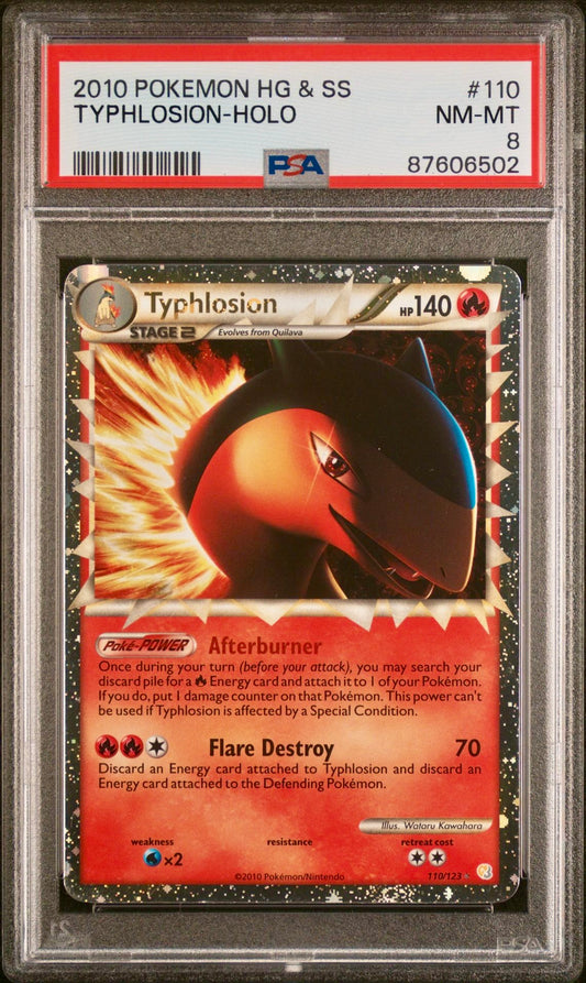 PSA 8 - Typhlosion Prime 110/123 HeartGold & Soulsilver - Pokemon