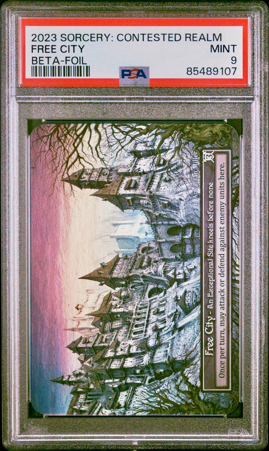 PSA 9 - Free City (Exceptional Foil) Beta - Sorcery