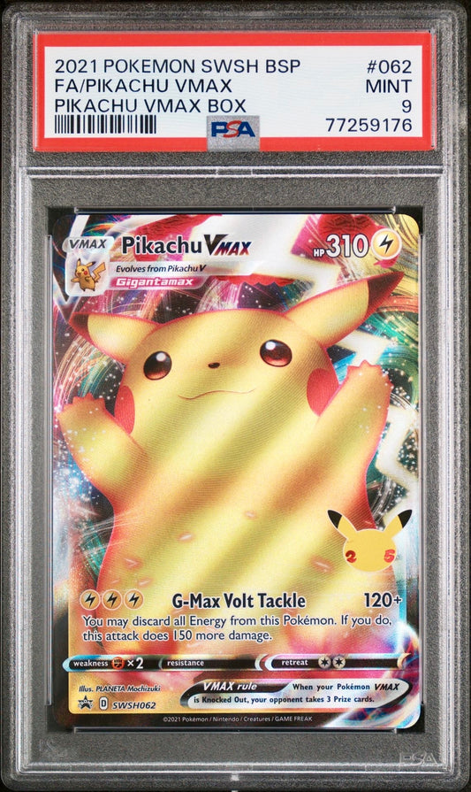 PSA 9 - Pikachu VMAX SWSH062 Box Promo - Pokemon