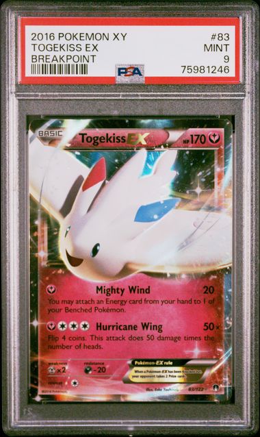 PSA 9 - Togekiss EX 83/122 Breakpoint - Pokemon