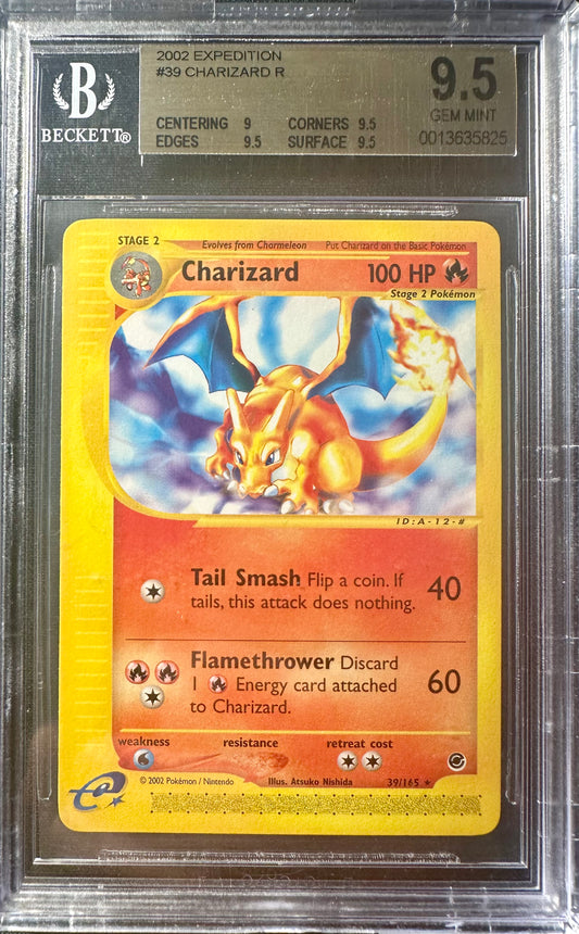 BGS 9.5 - Charizard 39/165 WOTC Expedition [pop 13, 1 higher] - Pokemon