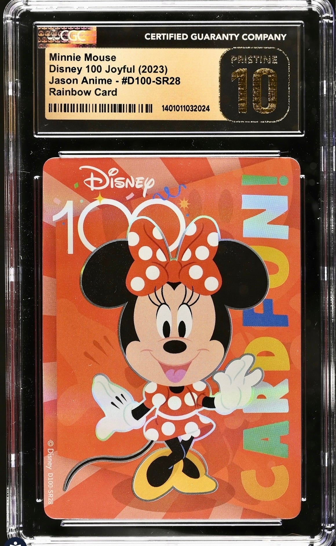 CGC 10 - Minnie Mouse Rainbow SR28 Card Fun Joyful Disney 100