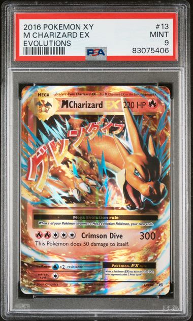 PSA 9 - M Charizard EX 13/108 XY Evolutions - Pokemon